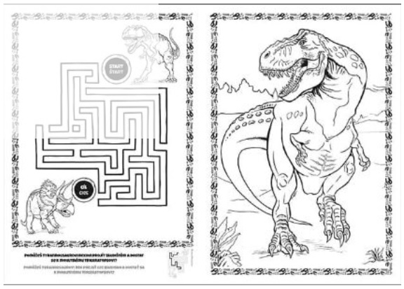 Vymaľovánky A4 JM Dinosaury