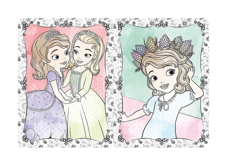 Vymaľovánky A4 vodové Sofia Prvá