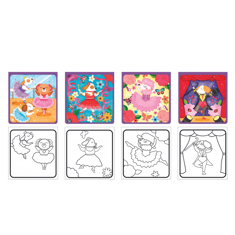 Vymaľovánky vodové Psy