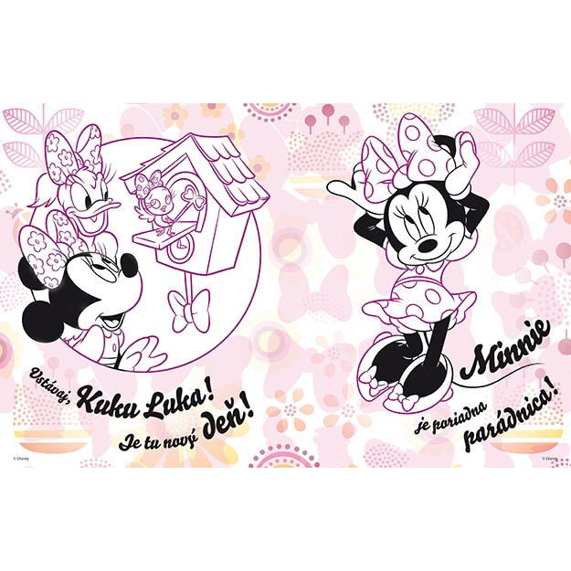 Vymaľovánky A4 s tetovačkami Minnie