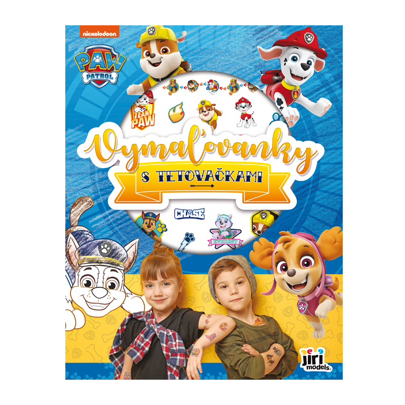 Vymaľovánky A4 s tetovačkami Paw Patrol