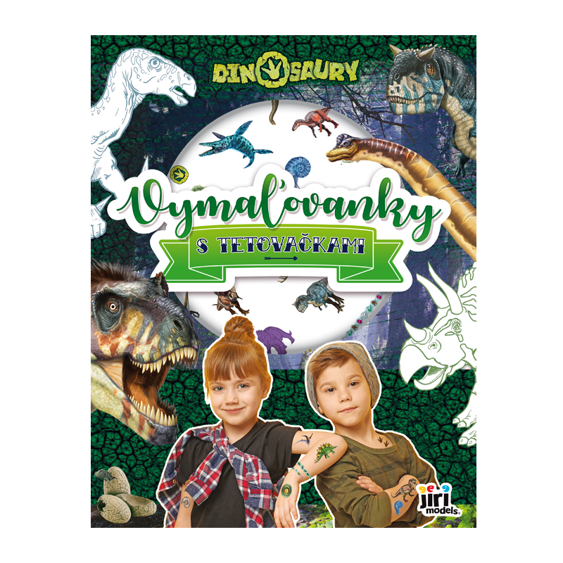 Vymaľovánky A4 s tetovačkami Dinosaury