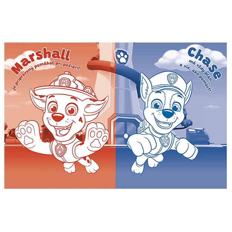 Vymaľovánky so svietiacim tetovaním Paw Patrol