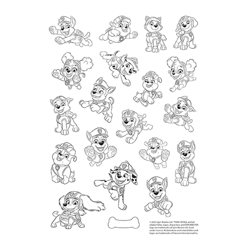 Vymaľovánky so svietiacim tetovaním Paw Patrol