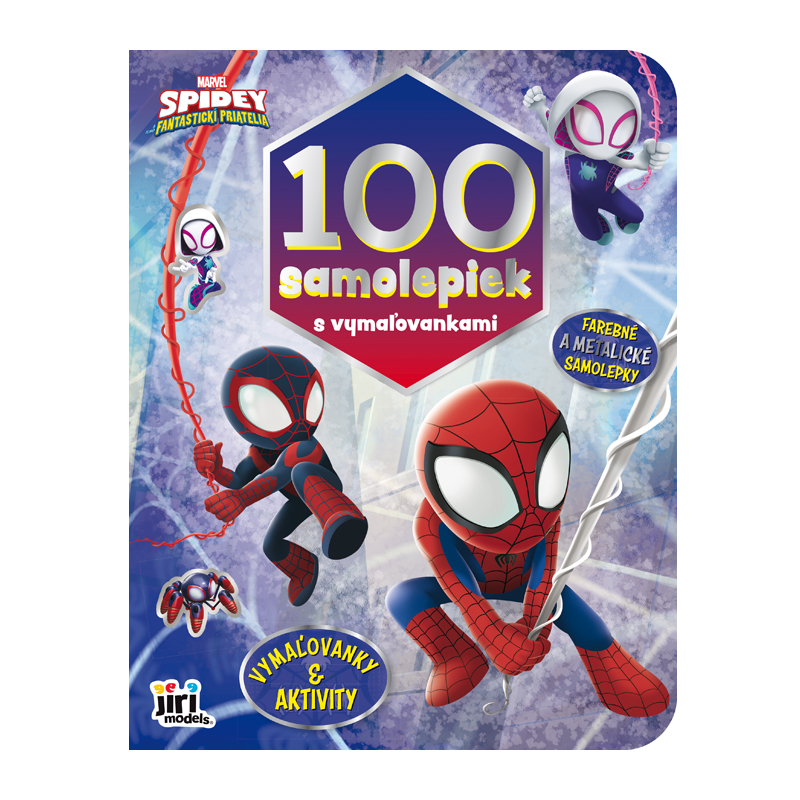 100 samolepiek s vymaľovánkami Spidey