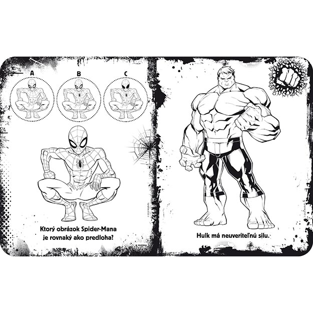 100 samolepiek s vymaľovánkami Marvel