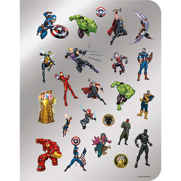 100 samolepiek s vymaľovánkami Marvel