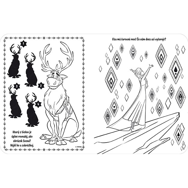 100 samolepiek s vymaľovánkami Ľadové kráľovstvo