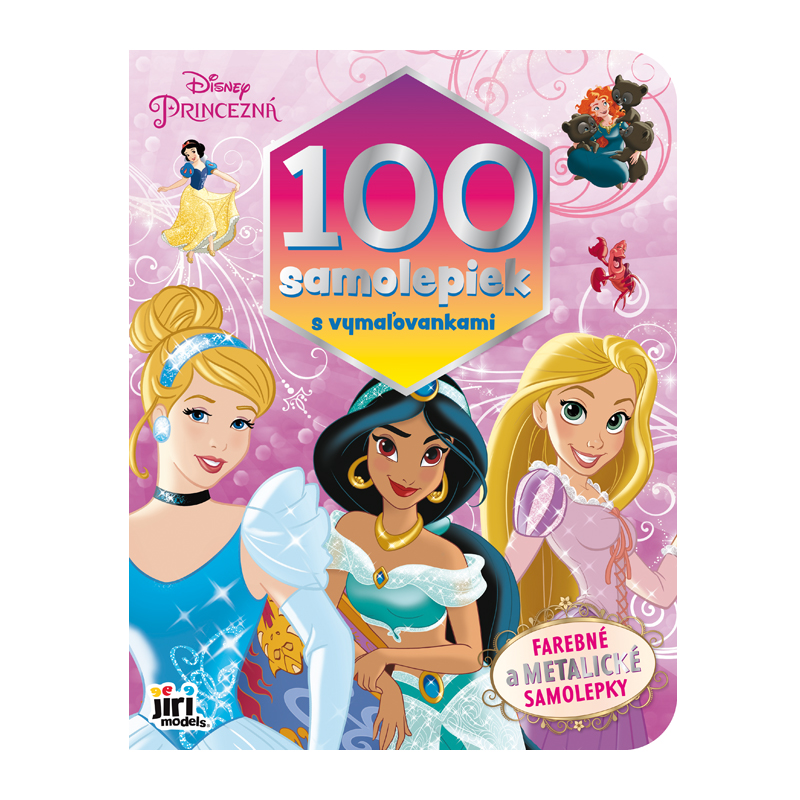 100 samolepiek s vymaľovánkami Princezné