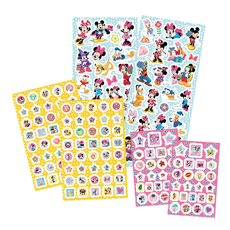 Samolepky set 500ks s vymaľovánkami+voskovky Minnie