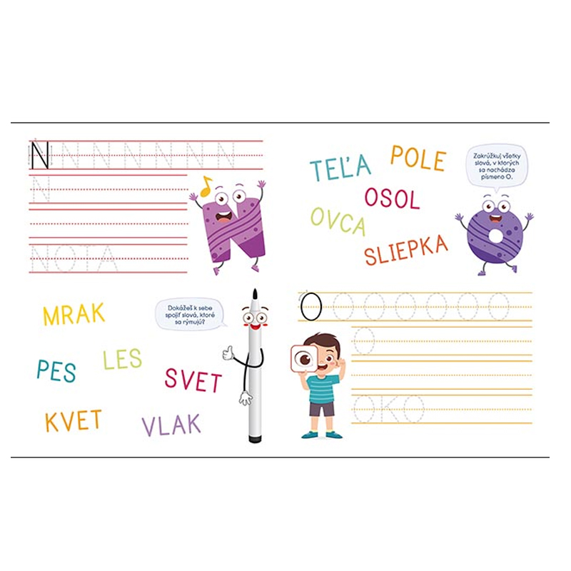 Zošit pre predškolákov: Písanie a písmená