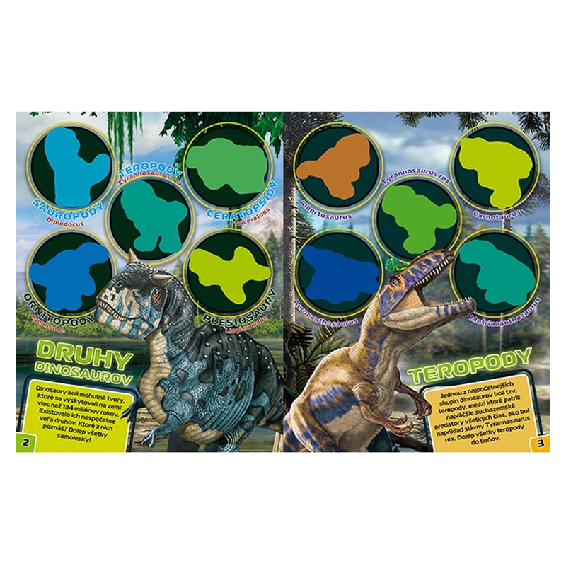 Dolep si svietiace samolepky Dinosaury