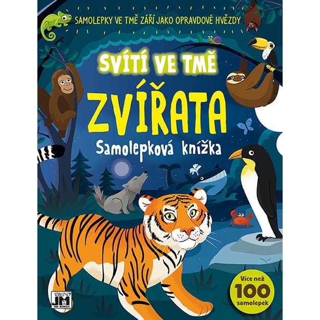 Samolepková knižka-svieti v tme Zvieratá