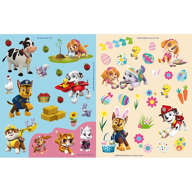 Veľká samolepková knižka Dievčenská zábava Paw Patrol