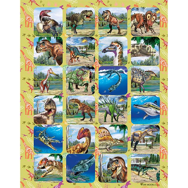 1000 samolepiek Dinosaury