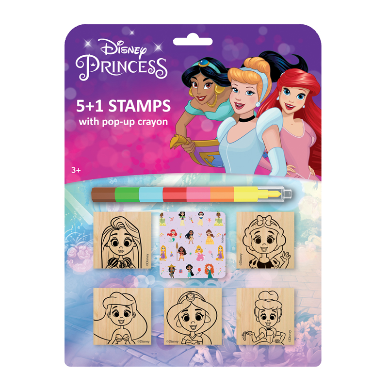 Pečiatky 5+1 s voskovkou Disney princezné