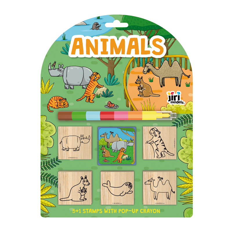 Pečiatky 5+1 s voskovkou Zvieratá