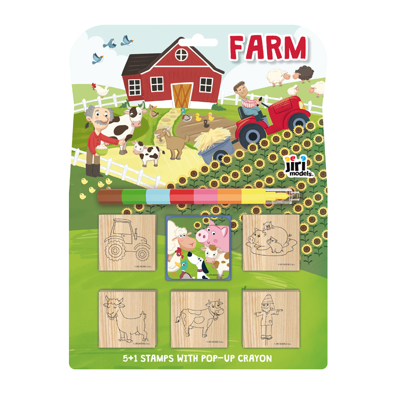 Pečiatky 5+1 s voskovkou Farma