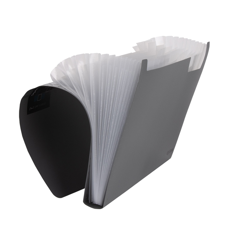 Aktovka na dokumenty s 12-priehradkami OPTIMA sivá