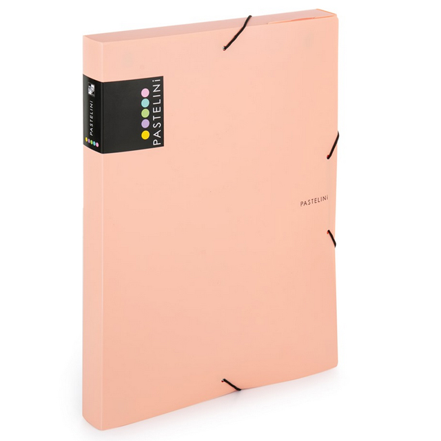 Plastový box s gumičkou A4 3cm PASTELINI marhuľa