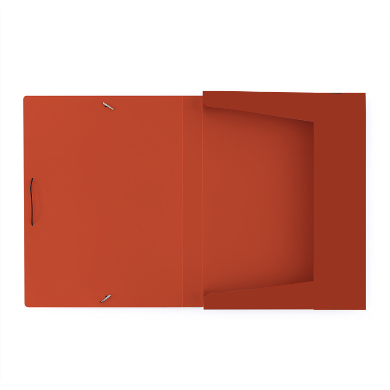 Plastový box s gumičkou A4 3cm VERDE tehlový