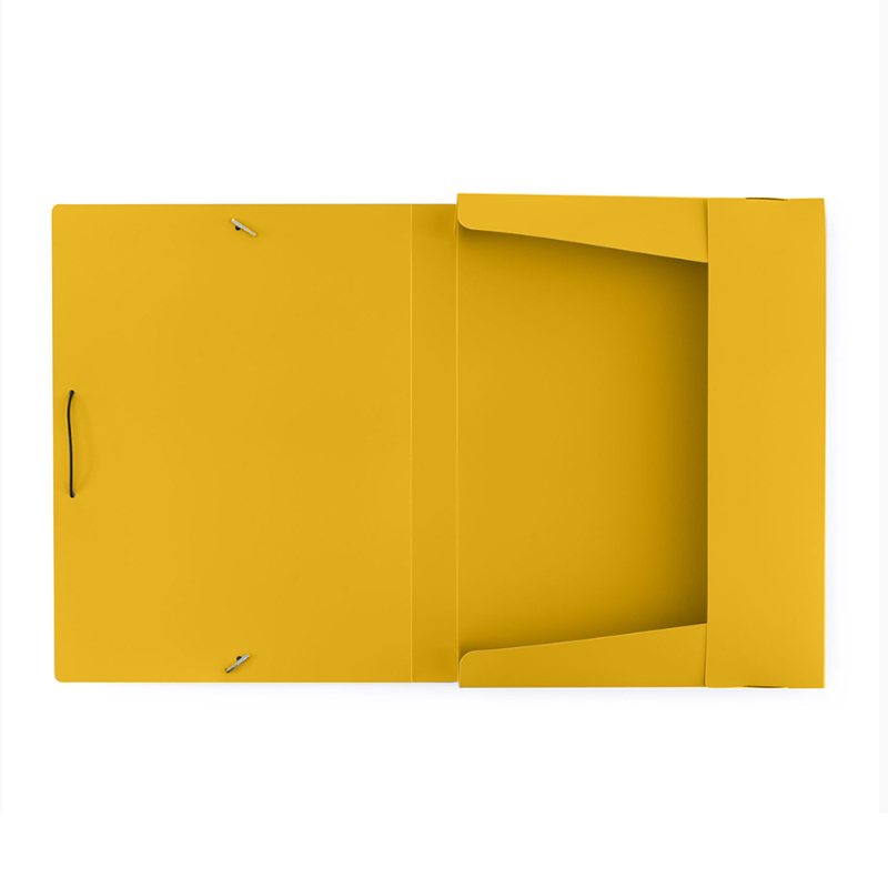 Plastový box s gumičkou A4 3cm VERDE horčicový