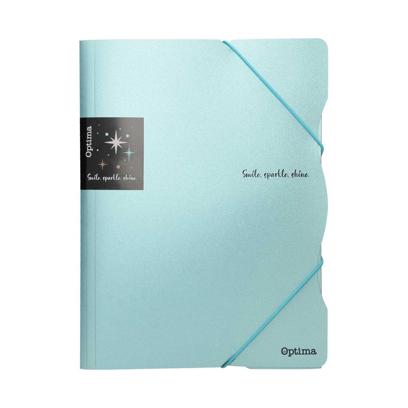 Obal na dokumenty s gumičkou A4 Optima glitter mix farieb