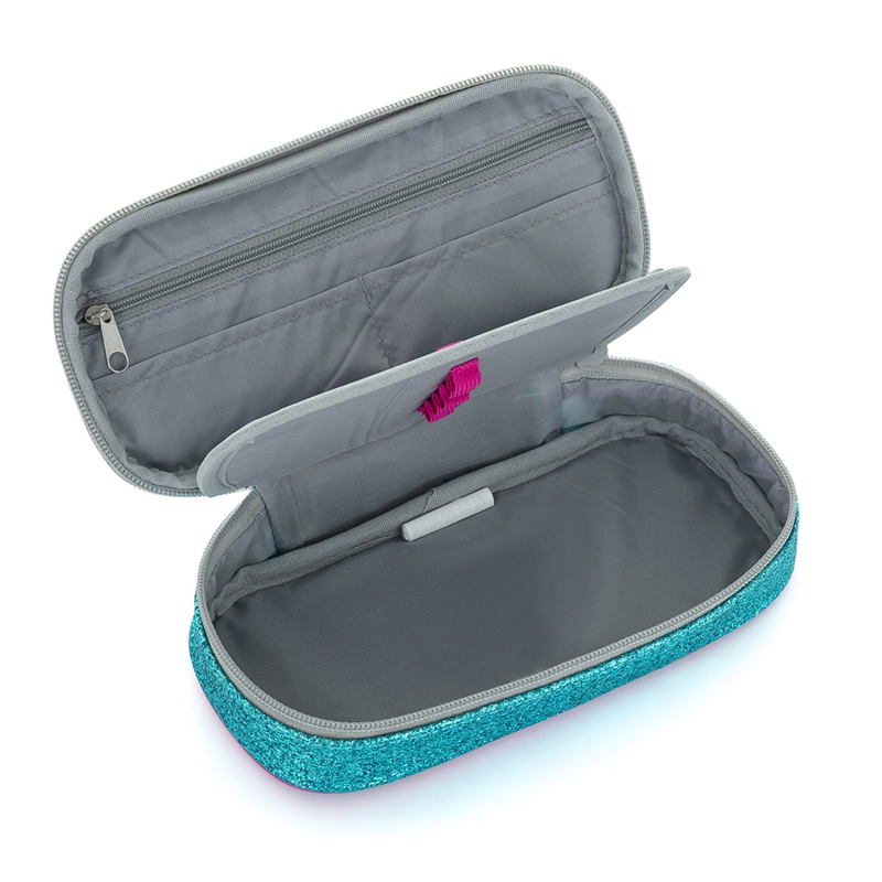 Púzdro na ceruzky UNICORN modré glitter PP