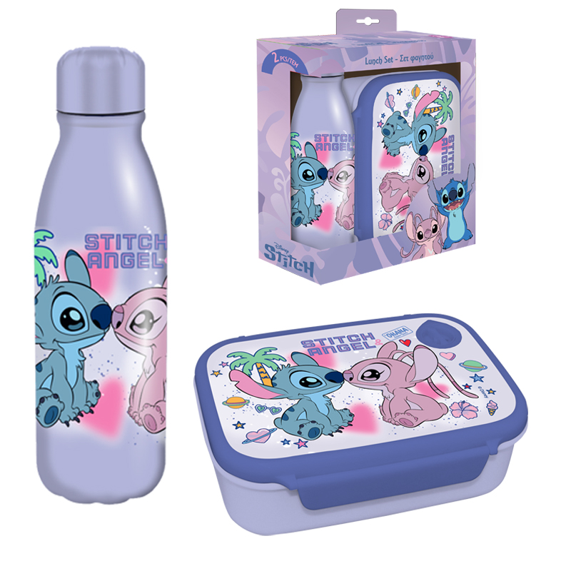 Box na desiatu 800ml + Kovová fľaša 500ml Lilo & Stitch 3