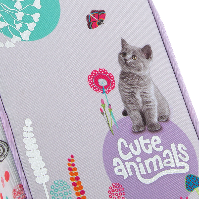 Peračník 1zip poschodový Cute animals Kitten ARS UNA