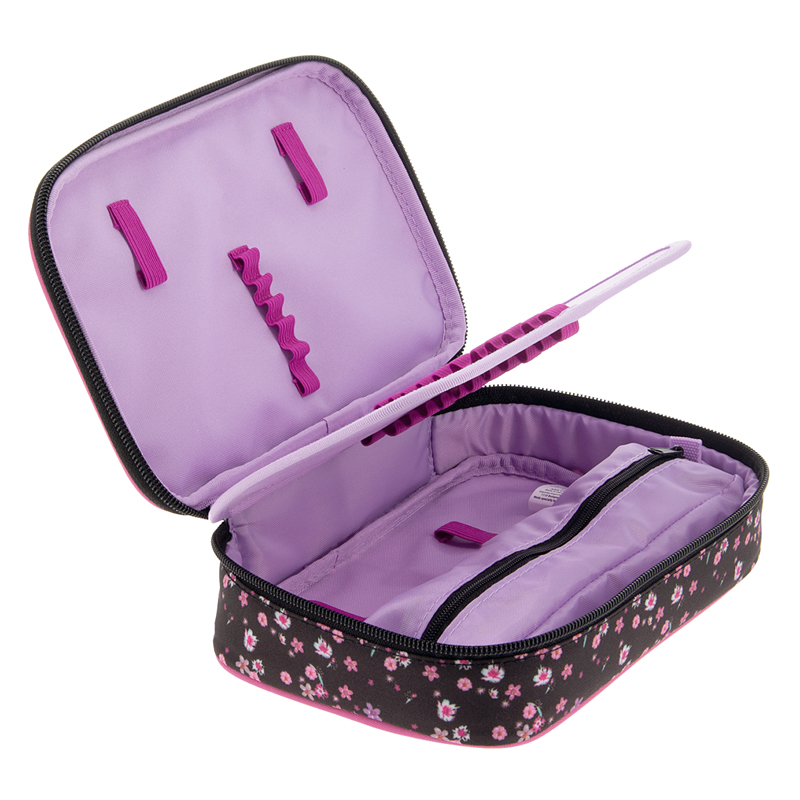 Peračník 1zip poschodový Pearl Blossom Black ARS UNA