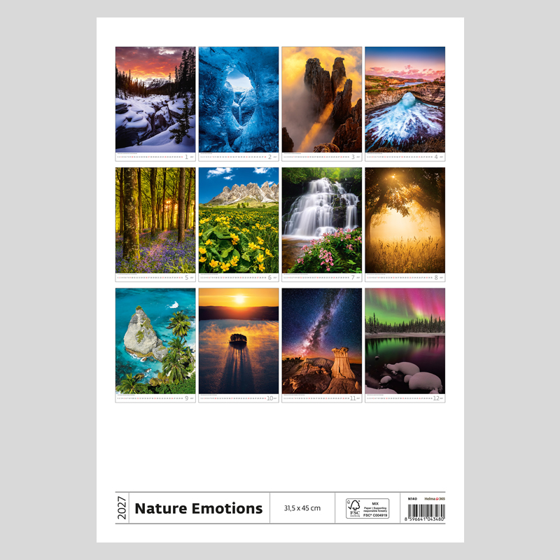 Nástenný kalendár Nature Emotions 2027