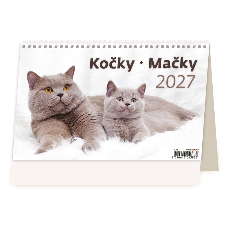 Stolový kalendár Mačky 2027
