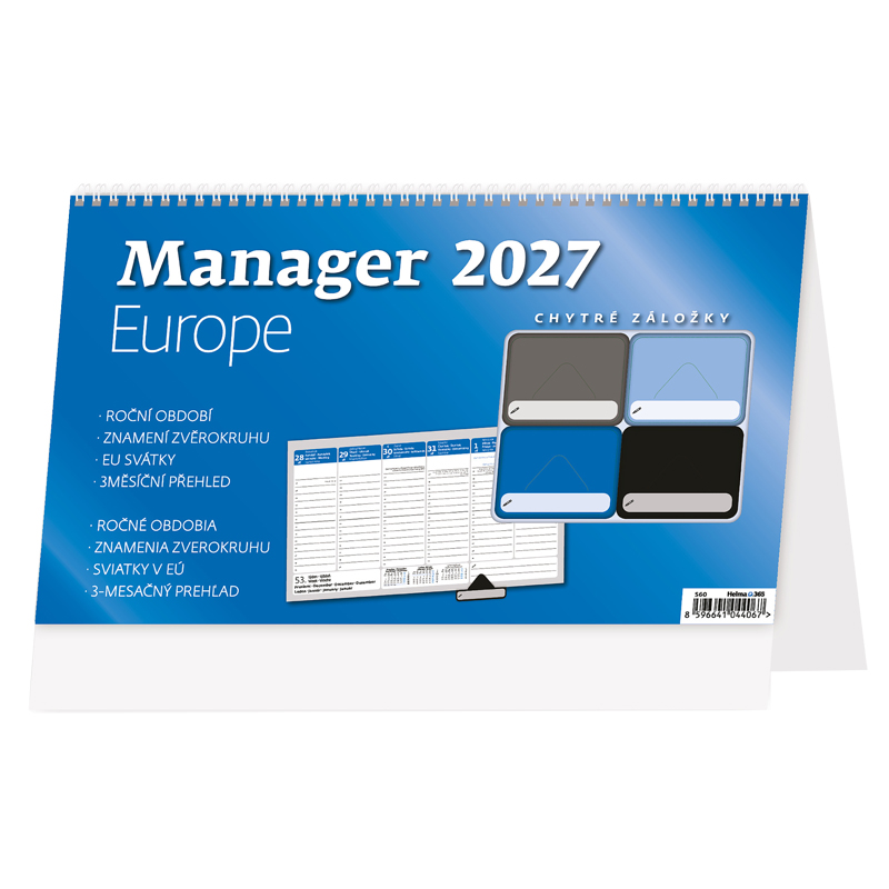 Stolový kalendár Manager Europe 2027
