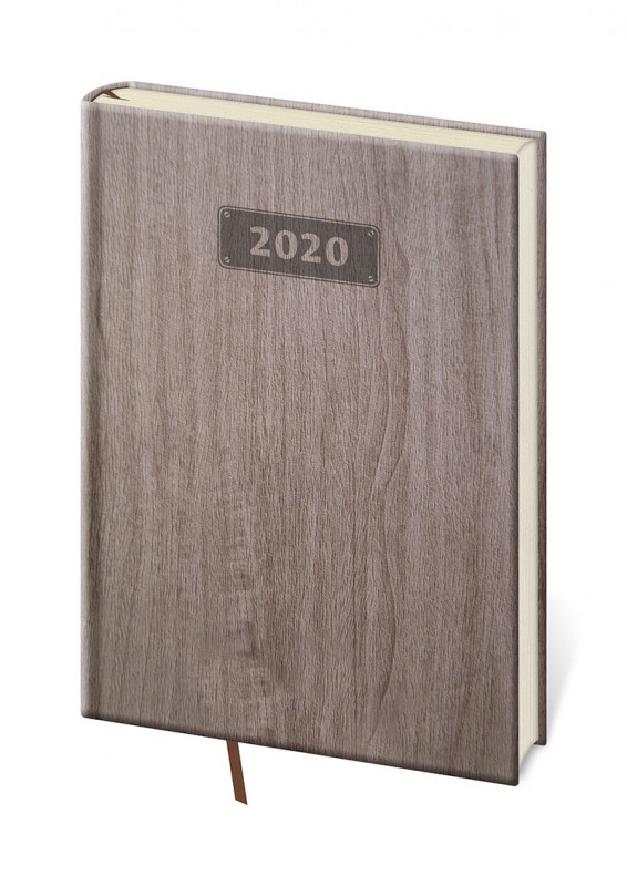 Diár A5 denný WOOD svetlo hnedý 24