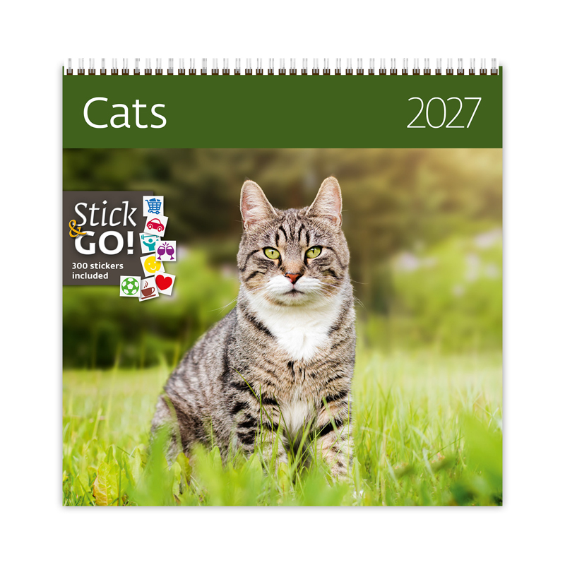 Nástenný kalendár Cats-mačky 2027