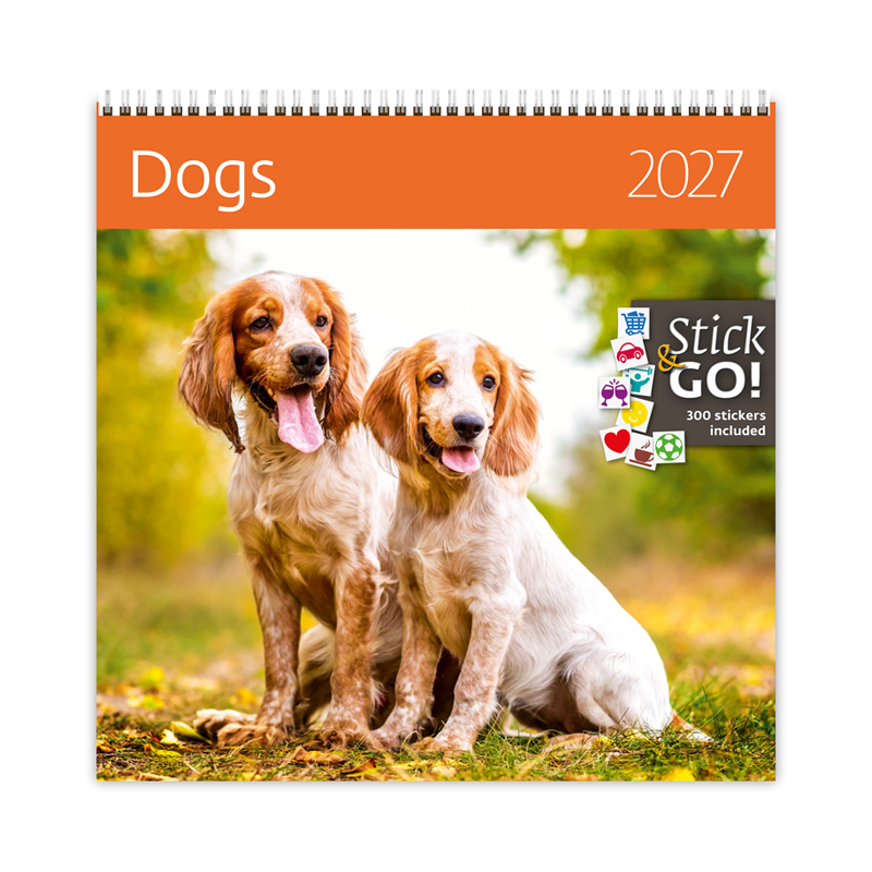 Nástenný kalendár Dogs-psy 2027