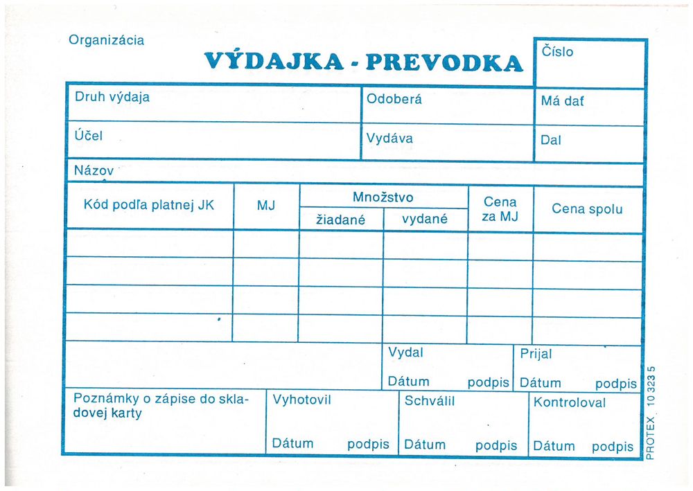 VÝDAJKA - PREVODKA A6 100 list., NCR 103235