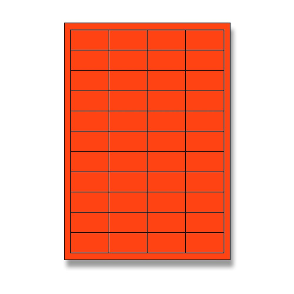 ETIKETY PRINT 48,5x25,4 ČERVENÉ 100 hárkov 4000ks 011378