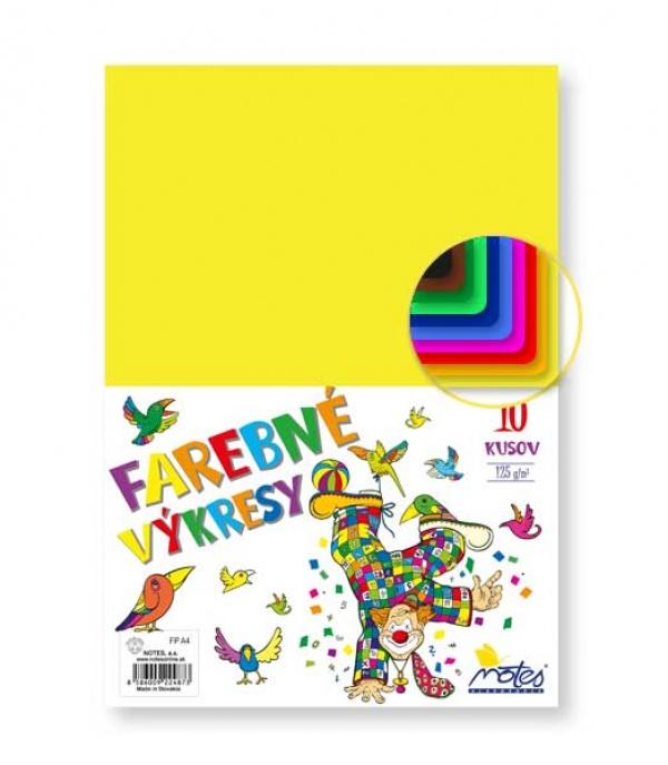 Farebný papier A4/125g 10farieb mix/10ks