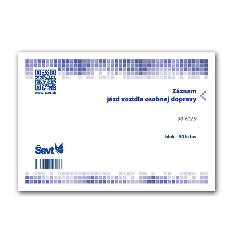 306129 ZÁZNAM JÁZD VOZIDLA OSOBNEJ DOPRAVY A5, 50 list.
