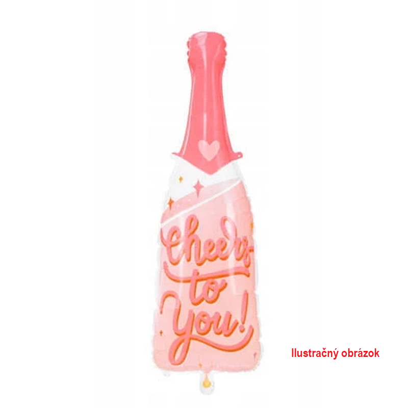 BALON FOLIOVY 75CM FLASA RUZOVA, MODRA