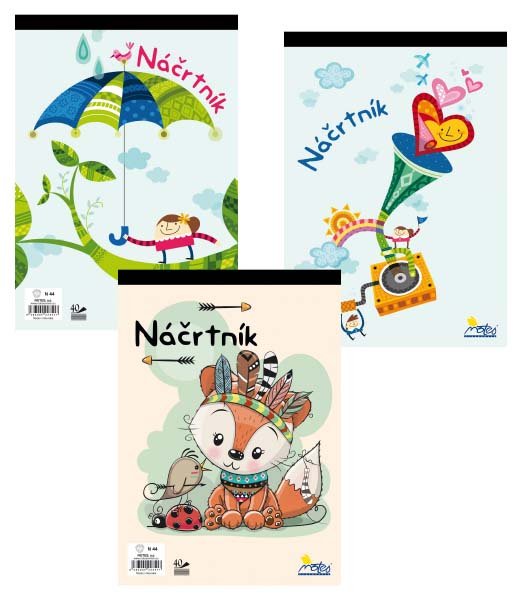 N44 NÁČRTNÍK A4 40 list. 10/1680