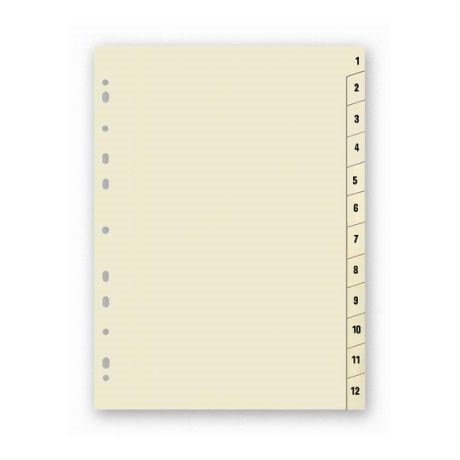 ROZRAĎOVAČ KARTÓNOVÝ FORMÁT A4 1 - 12     199.00