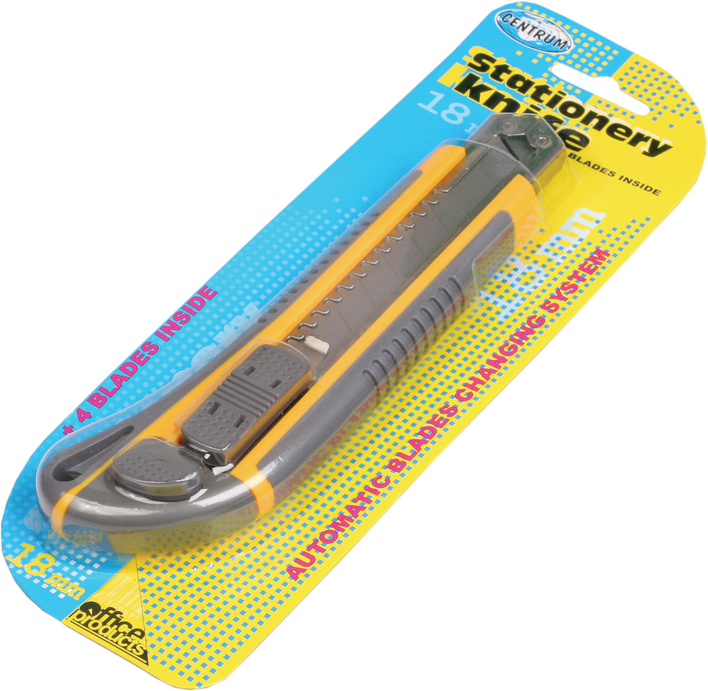 82937 OREZÁVAČ 18 mm + 4 ČEPELE V BLISTRI 24/144