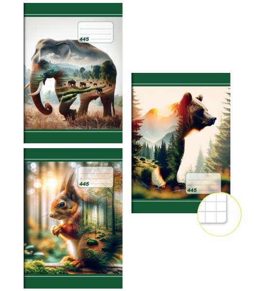 ZOŠIT 445 ŠTVOR. A4/40 list. 10/2160