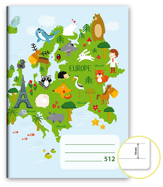 ZOŠIT 512 LIN. A5/10 list. 20/240/12960