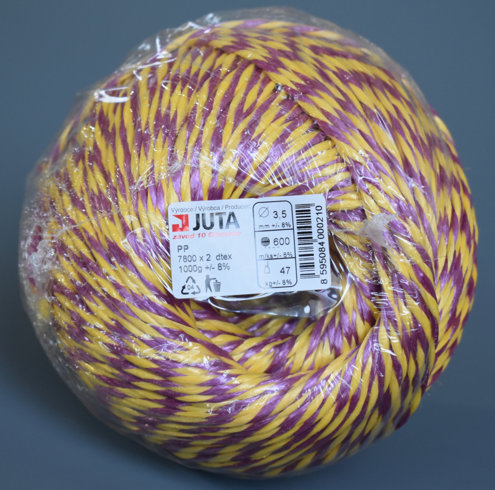 ŠPAGÁT PP FAREBNÝ 7800x2, 1 kg, 620 m