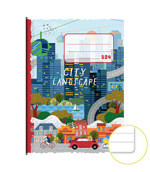 ZOŠIT 524 LIN. A5/20 list. 20/240/8640 S OKRAJOM