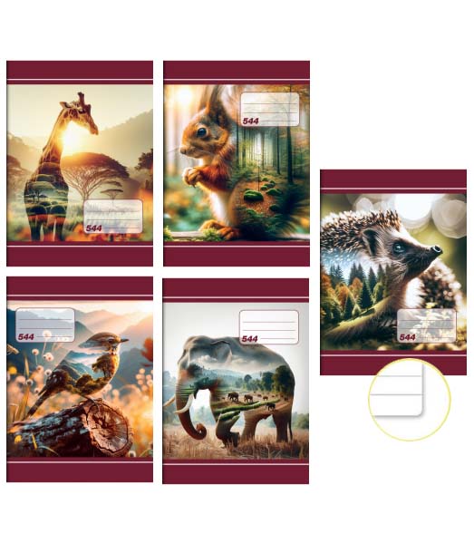 ZOŠIT 544 LIN. A5/40 list. 10/4320 S OKRAJOM